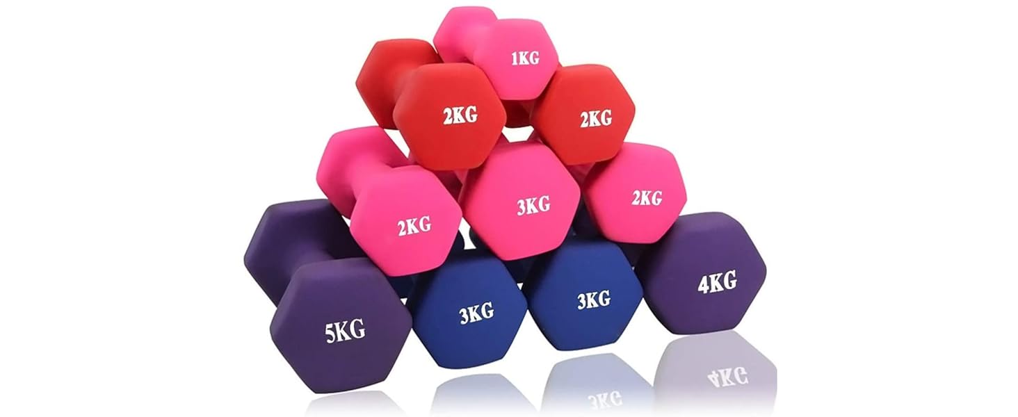 Amazon | MOJEER ダンベル【2個セット1kg 2kg 3kg 4kg 5kg 6kg 8kg10kg